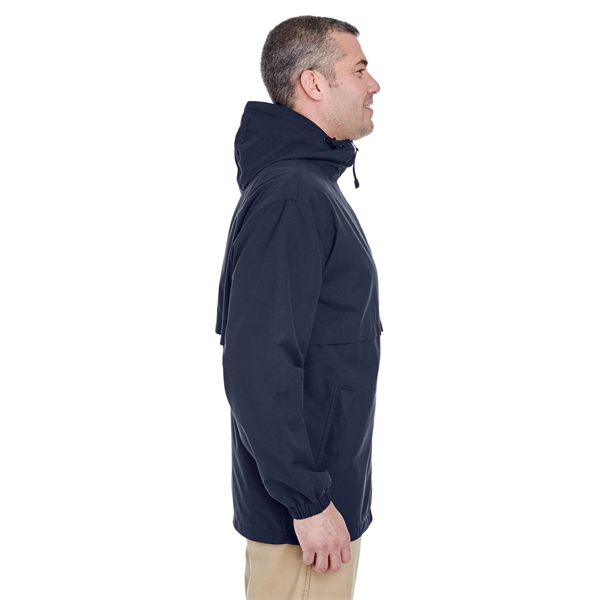 Adult Microfiber Full-Zip Hooded Jacket - Adult Microfiber Full-Zip Hooded Jacket - Image 3 of 4