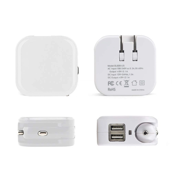 2-in-1 Dual Port Car Charger - 2-in-1 Dual Port Car Charger - Image 1 of 6