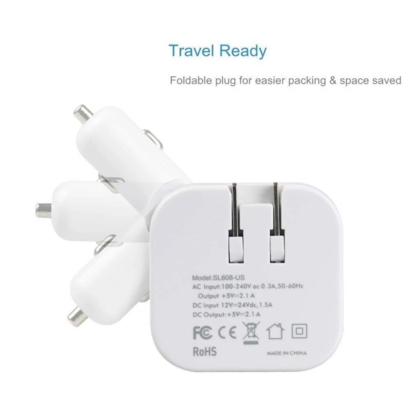 2-in-1 Dual Port Car Charger - 2-in-1 Dual Port Car Charger - Image 3 of 6