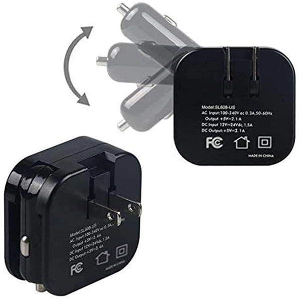 2-in-1 Dual Port Car Charger - 2-in-1 Dual Port Car Charger - Image 5 of 6