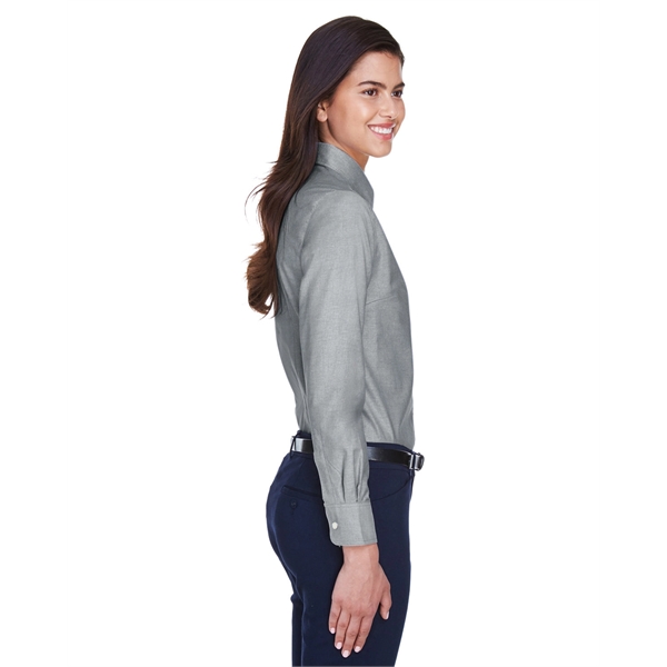 Harriton Ladies' Long-Sleeve Oxford with Stain-Release - Harriton Ladies' Long-Sleeve Oxford with Stain-Release - Image 21 of 34