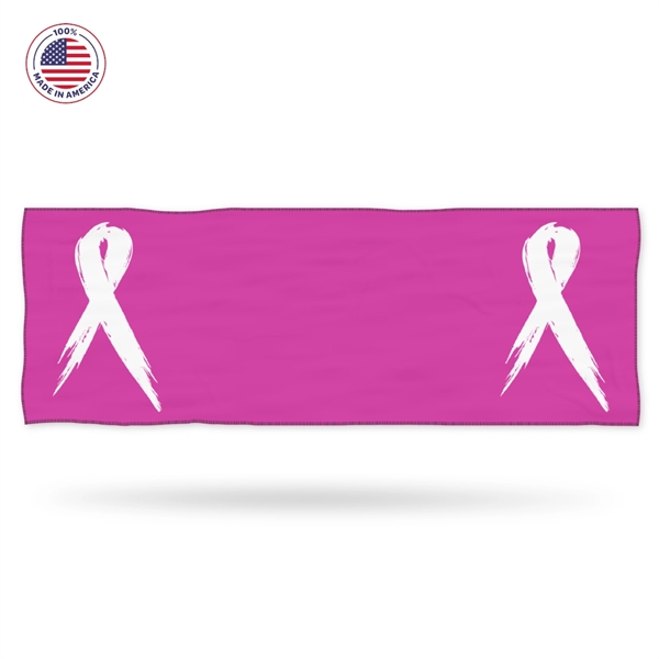 Breast Cancer Awareness Cooling Towel, Made in USA,  Dye Sub