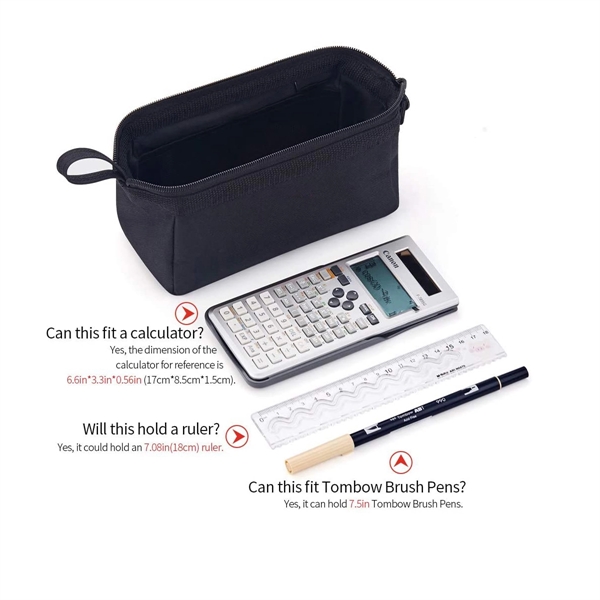 Large Capacity Canvas Pencil Case - Large Capacity Canvas Pencil Case - Image 3 of 5