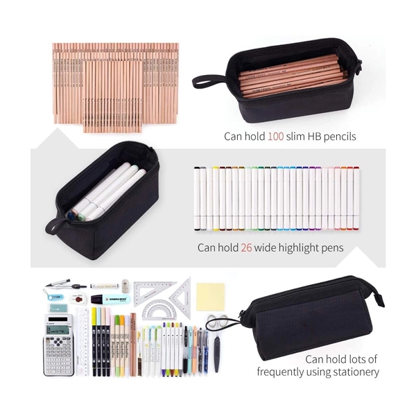 Large Capacity Canvas Pencil Case - Large Capacity Canvas Pencil Case - Image 4 of 5