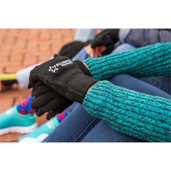 Knit Texting/Touch Screen Gloves With Direct Embroidery - Knit Texting/Touch Screen Gloves With Direct Embroidery - Image 1 of 2