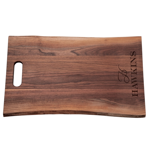 24" X 12" Rectangle Single Handle Live Edge Walnut Board - 24" X 12" Rectangle Single Handle Live Edge Walnut Board - Image 0 of 0