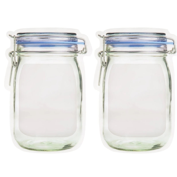 Stand-up Mason Jar Style Zipper Bottle - Stand-up Mason Jar Style Zipper Bottle - Image 0 of 1