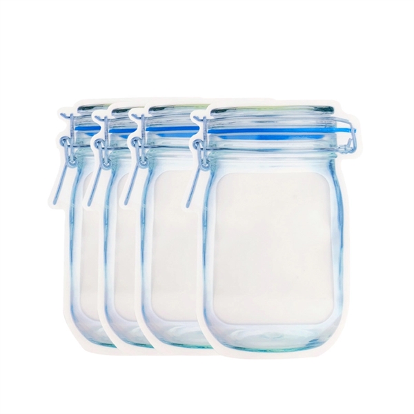 Stand-up Mason Jar Style Zipper Bottle - Stand-up Mason Jar Style Zipper Bottle - Image 1 of 1