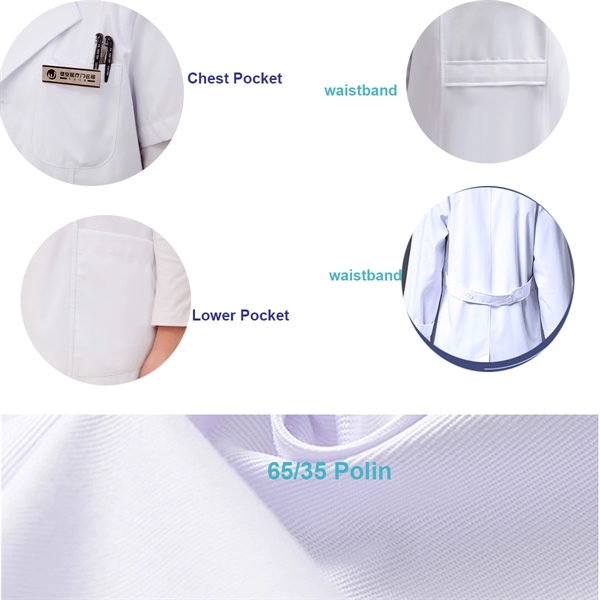 Professional Unisex Lab Coat - Professional Unisex Lab Coat - Image 2 of 3