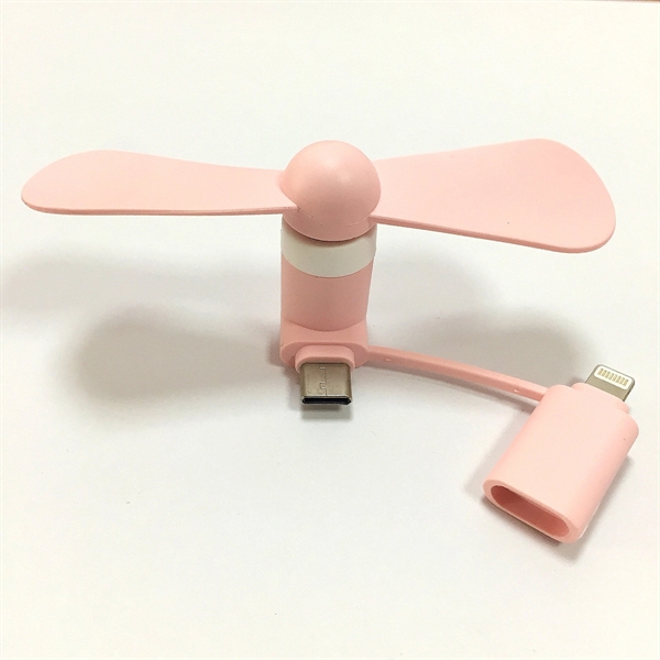 2 in 1 Mini USB Cellphone Fan - 2 in 1 Mini USB Cellphone Fan - Image 1 of 8