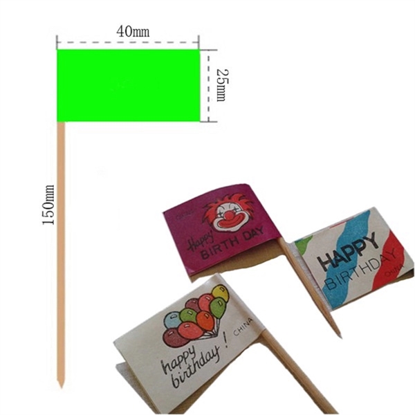 Toothpick Flag with 6" Stick - Toothpick Flag with 6" Stick - Image 1 of 1