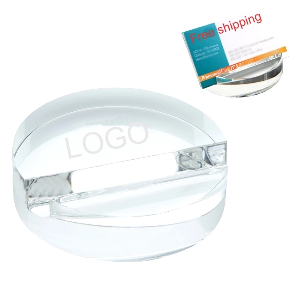 Round Crystal Phone Stand Paperweight - Round Crystal Phone Stand Paperweight - Image 0 of 0