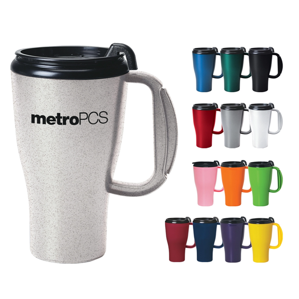 16 Oz. Omega Mug With Slider Lid - 16 Oz. Omega Mug With Slider Lid - Image 0 of 28