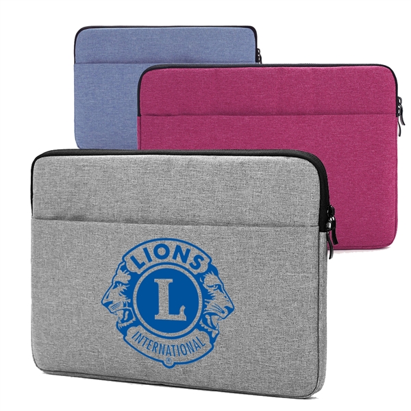 Oxford Laptop Sleeve w/Front Accessory Pocket & Plush Inside - Oxford Laptop Sleeve w/Front Accessory Pocket & Plush Inside - Image 0 of 11