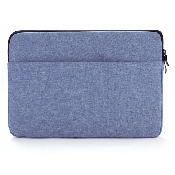 Oxford Laptop Sleeve w/Front Accessory Pocket & Plush Inside - Oxford Laptop Sleeve w/Front Accessory Pocket & Plush Inside - Image 4 of 11