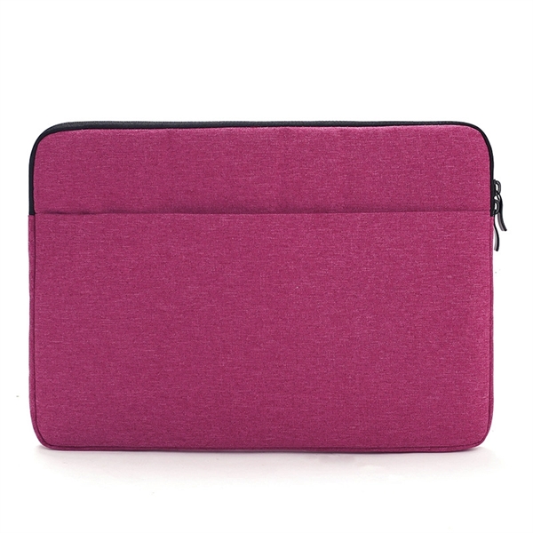 Oxford Laptop Sleeve w/Front Accessory Pocket & Plush Inside - Oxford Laptop Sleeve w/Front Accessory Pocket & Plush Inside - Image 5 of 11