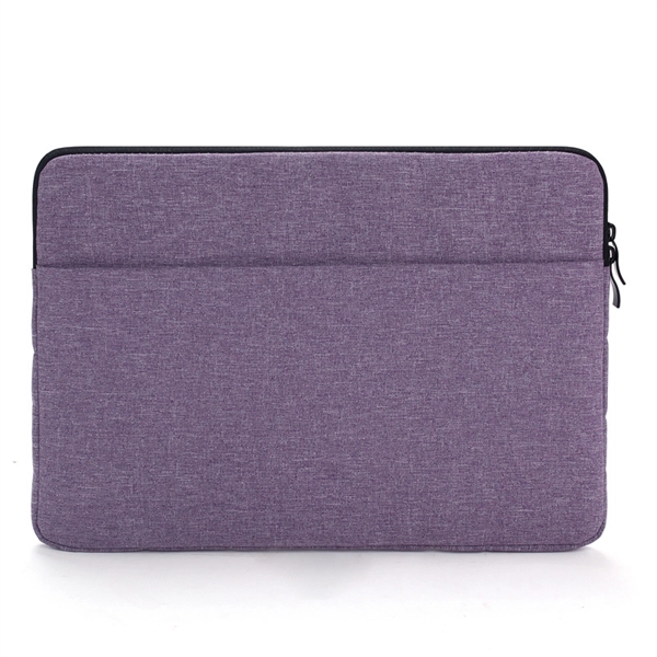 Oxford Laptop Sleeve w/Front Accessory Pocket & Plush Inside - Oxford Laptop Sleeve w/Front Accessory Pocket & Plush Inside - Image 7 of 11