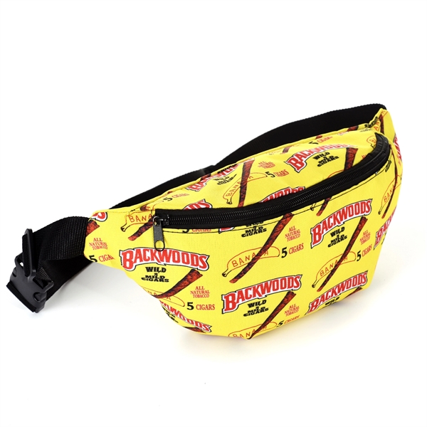 Fanny Pack Waist Bag w/ Full Color Sublimation 13.4"X6"X3.7" - Fanny Pack Waist Bag w/ Full Color Sublimation 13.4"X6"X3.7" - Image 1 of 8