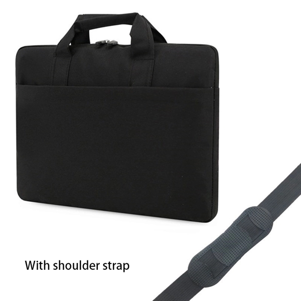 Polyester Laptop Sleeve w/ Carry Handle & Shoulder Strap - Polyester Laptop Sleeve w/ Carry Handle & Shoulder Strap - Image 3 of 11