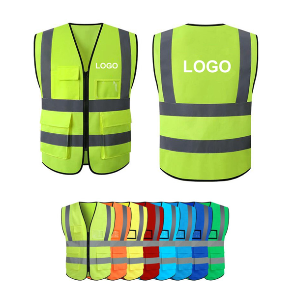 High Visibility Safety Vest with Reflective Strips - High Visibility Safety Vest with Reflective Strips - Image 0 of 3