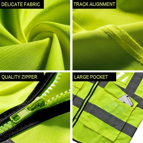 High Visibility Safety Vest with Reflective Strips - High Visibility Safety Vest with Reflective Strips - Image 3 of 3