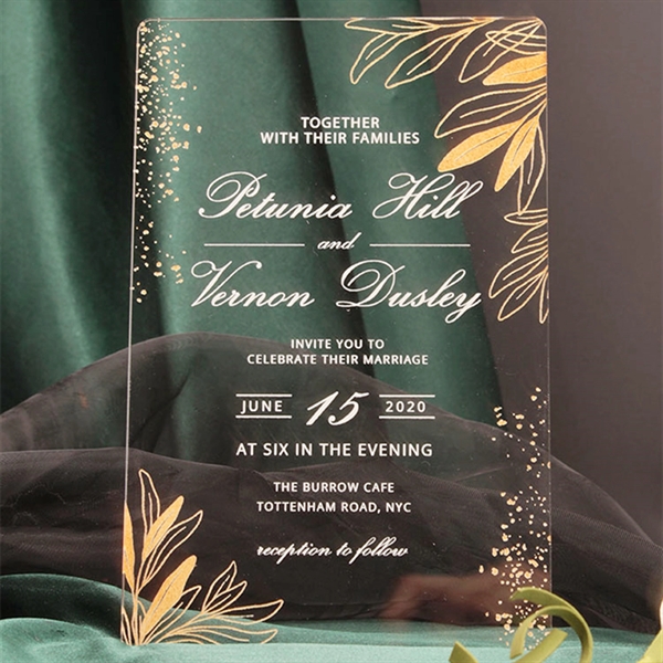 Clear Plastic Wedding Invitations - Clear Plastic Wedding Invitations - Image 1 of 5