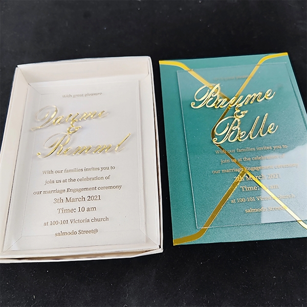 Acrylic Wedding Invitations - Acrylic Wedding Invitations - Image 1 of 5