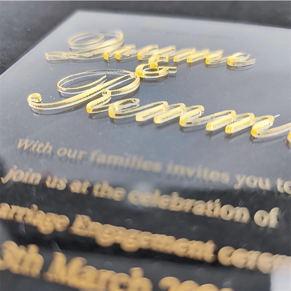 Acrylic Wedding Invitations - Acrylic Wedding Invitations - Image 2 of 5