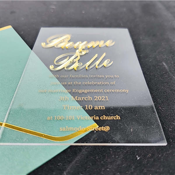 Acrylic Wedding Invitations - Acrylic Wedding Invitations - Image 3 of 5