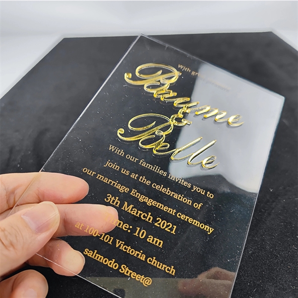 Acrylic Wedding Invitations - Acrylic Wedding Invitations - Image 4 of 5