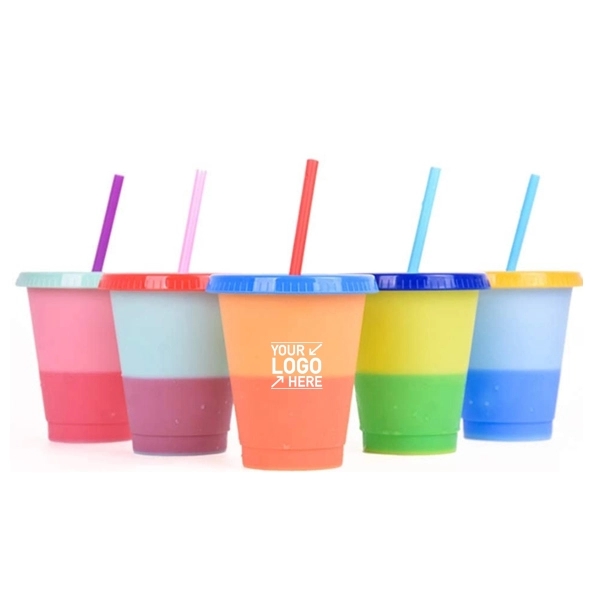 16 Oz Reusable Cold Drink, Color Changing Cup (1PC) - 16 Oz Reusable Cold Drink, Color Changing Cup (1PC) - Image 0 of 0