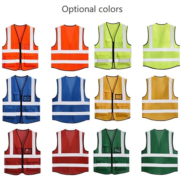 Reflective Safety Vest With Multiple Pockets - Reflective Safety Vest With Multiple Pockets - Image 2 of 2