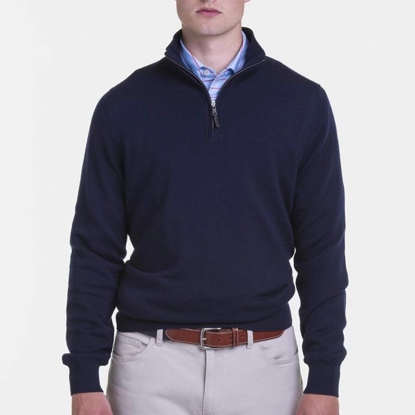 Fairway & Greene Men's Baruffa 1/4 Zip Windsweater - Fairway & Greene Men's Baruffa 1/4 Zip Windsweater - Image 2 of 2