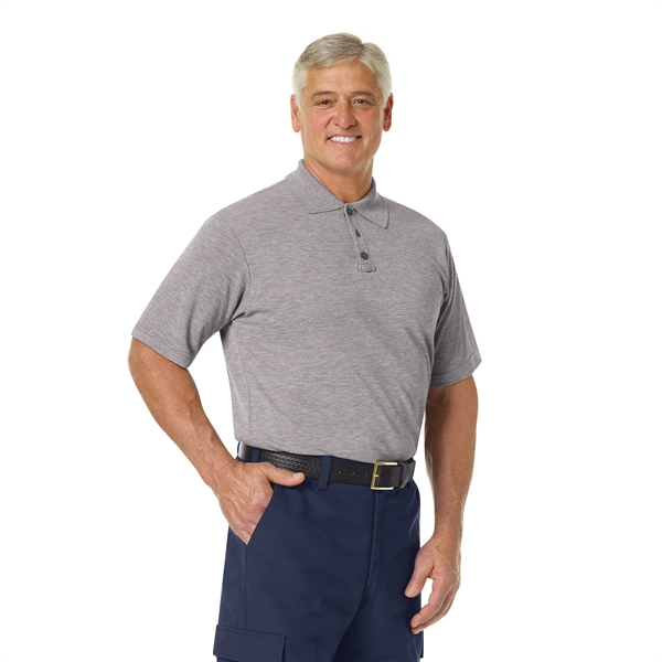Workrite Men's FR Short Sleeve Station Wear Polo Shirt - Workrite Men's FR Short Sleeve Station Wear Polo Shirt - Image 6 of 7