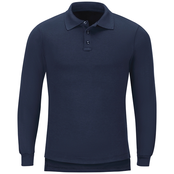 Workrite Men's FR Long Sleeve Station Wear Polo Shirt - Workrite Men's FR Long Sleeve Station Wear Polo Shirt - Image 4 of 7