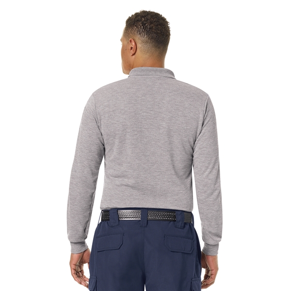 Workrite Men's FR Long Sleeve Station Wear Polo Shirt - Workrite Men's FR Long Sleeve Station Wear Polo Shirt - Image 3 of 7