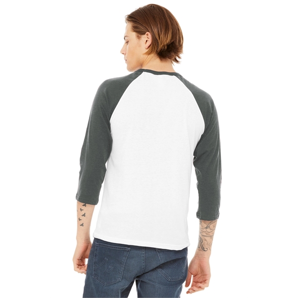 BELLA+CANVAS Unisex 3/4-Sleeve Baseball Tee. - BELLA+CANVAS Unisex 3/4-Sleeve Baseball Tee. - Image 65 of 97