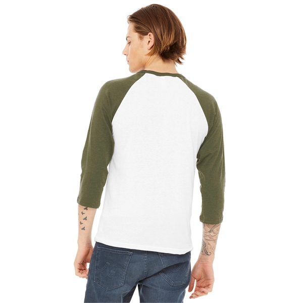 BELLA+CANVAS Unisex 3/4-Sleeve Baseball Tee. - BELLA+CANVAS Unisex 3/4-Sleeve Baseball Tee. - Image 67 of 97