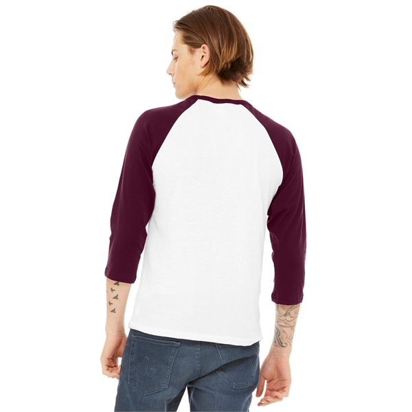 BELLA+CANVAS Unisex 3/4-Sleeve Baseball Tee. - BELLA+CANVAS Unisex 3/4-Sleeve Baseball Tee. - Image 70 of 97