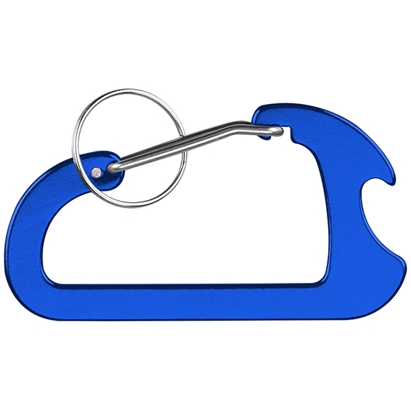 Carabiner with Bottle Opener and Key Ring - Carabiner with Bottle Opener and Key Ring - Image 1 of 5