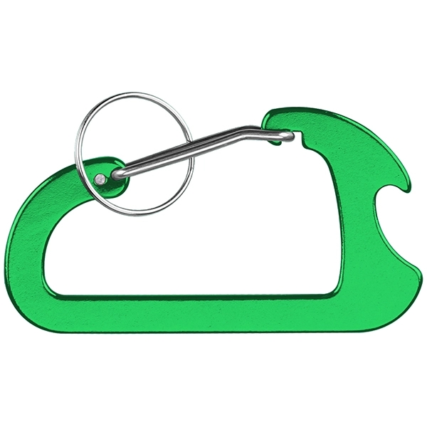 Carabiner with Bottle Opener and Key Ring - Carabiner with Bottle Opener and Key Ring - Image 2 of 5