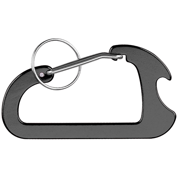 Carabiner with Bottle Opener and Key Ring - Carabiner with Bottle Opener and Key Ring - Image 3 of 5