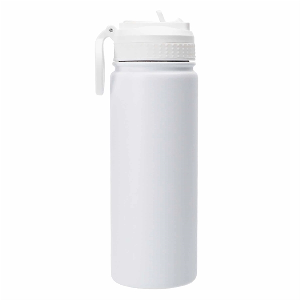 18oz.Travel Stainless Insulated Bottle w/ Lid,Straw & Handle - 18oz.Travel Stainless Insulated Bottle w/ Lid,Straw & Handle - Image 10 of 10