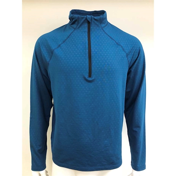 Windmill embossed pattern Running quarter zip,sweatshirt - Windmill embossed pattern Running quarter zip,sweatshirt - Image 3 of 10