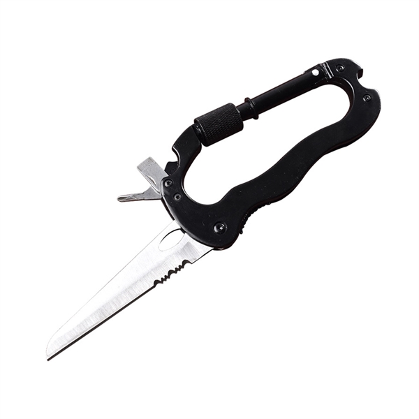Foldable 4 in 1 Multi-tool Carabiner Pocket Knife - Foldable 4 in 1 Multi-tool Carabiner Pocket Knife - Image 5 of 5