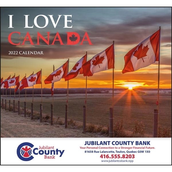 I Love Canada 2022 Calendar- Stapled