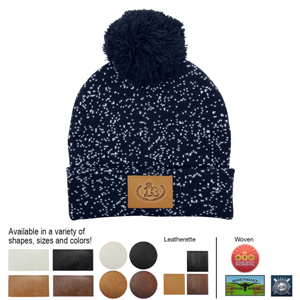 Speckled Pom Beanie With Cuff - Speckled Pom Beanie With Cuff - Image 14 of 16