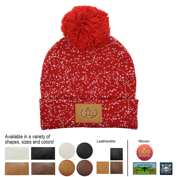 Speckled Pom Beanie With Cuff - Speckled Pom Beanie With Cuff - Image 16 of 16