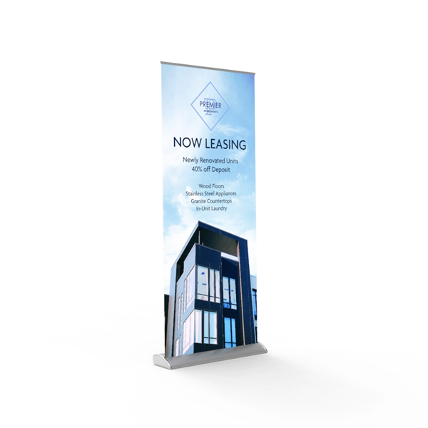 33"x80" Platinum Retractable Banner Stand Single Sided - Vin - 33"x80" Platinum Retractable Banner Stand Single Sided - Vin - Image 0 of 0