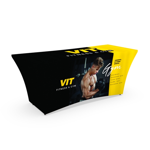 6' Stretch Fit Dye Sublimated Table Cover - 6' Stretch Fit Dye Sublimated Table Cover - Image 0 of 0